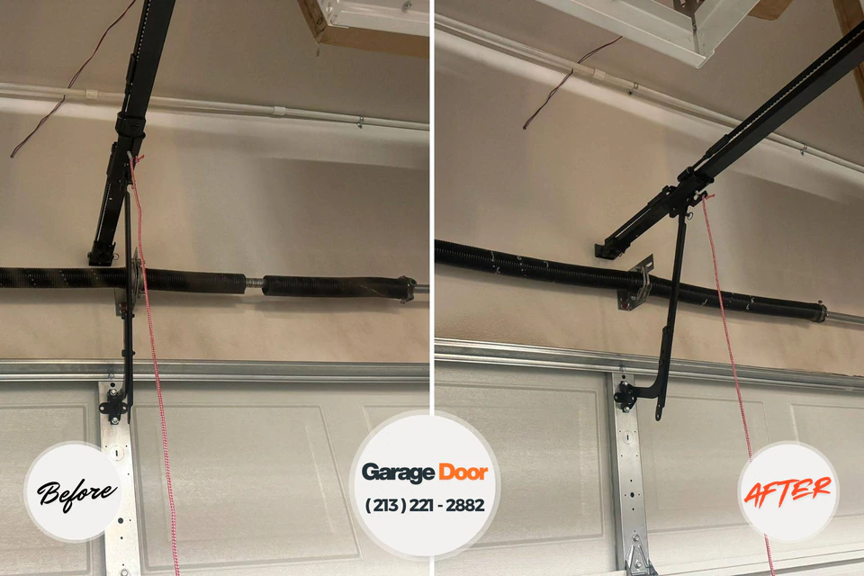 Before and after: garage door repair 56649